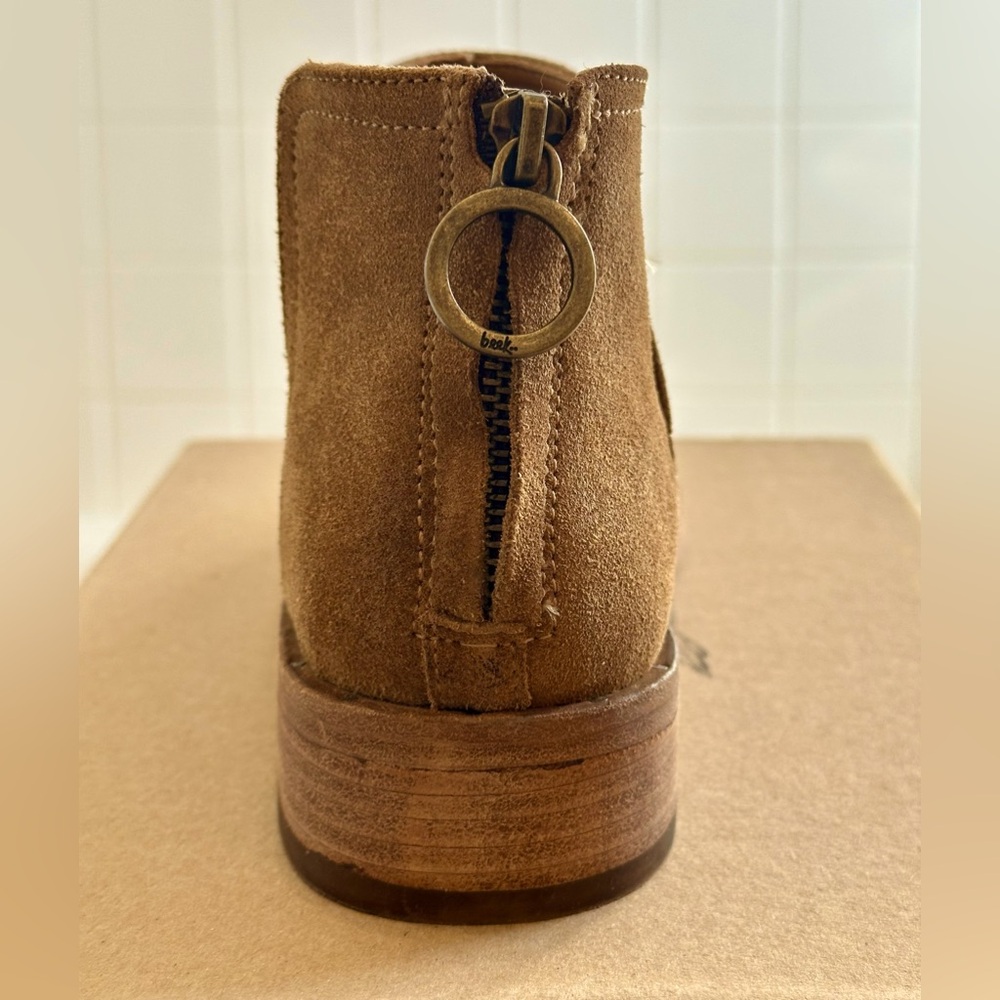 Beek! Ankle Bootie/“Falcon” Suede/Zip-up/Chestnut/Size-7.5 - Picture 13 of 16